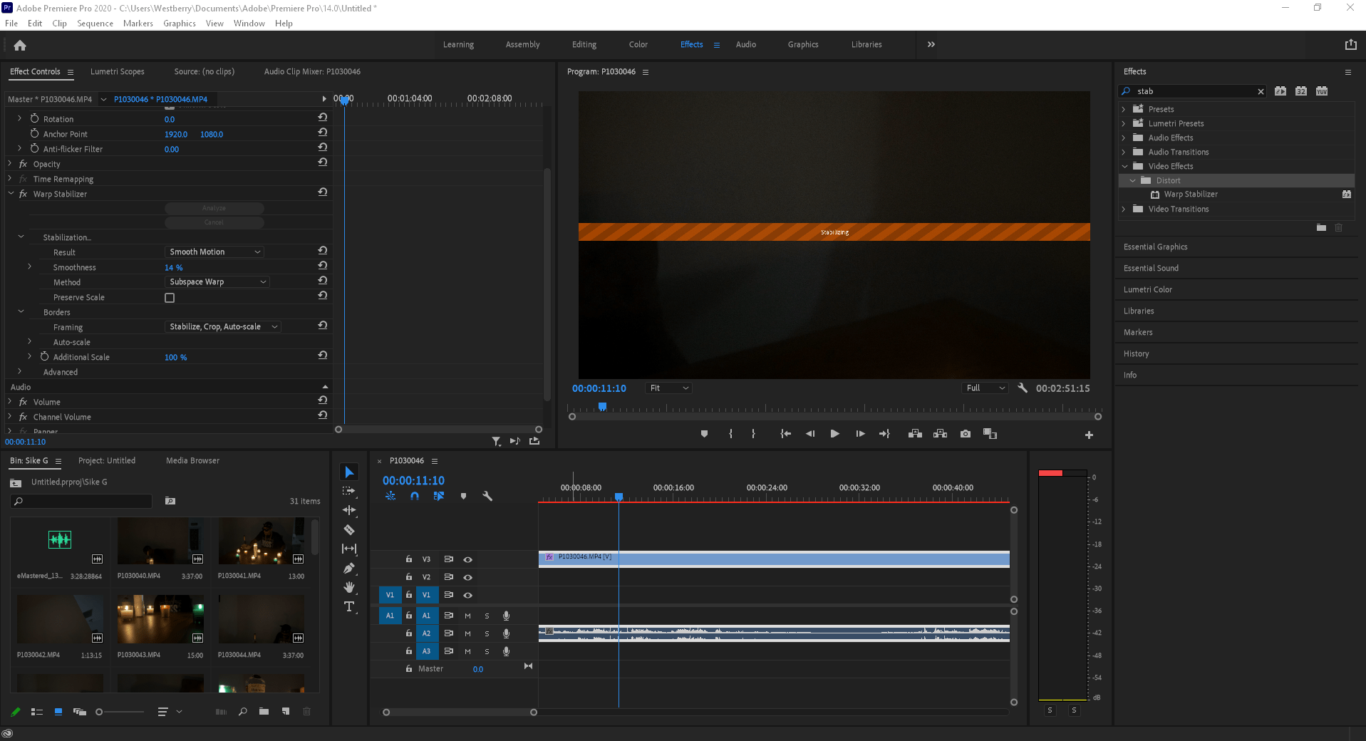 problems with warp stabilizer Adobe Support Community 11924445