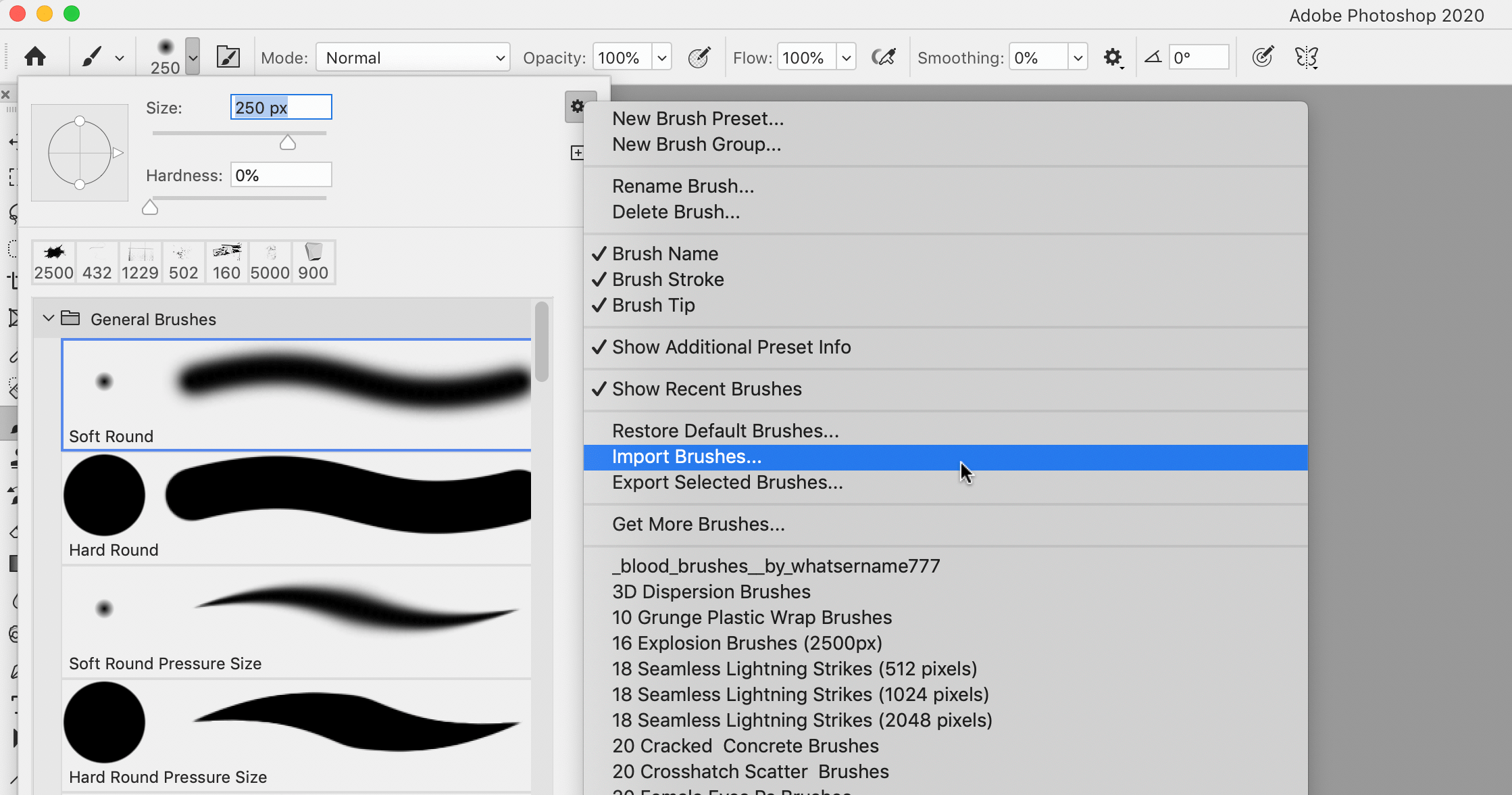 Solved Can't Import Brushes CC 2020 Adobe Support