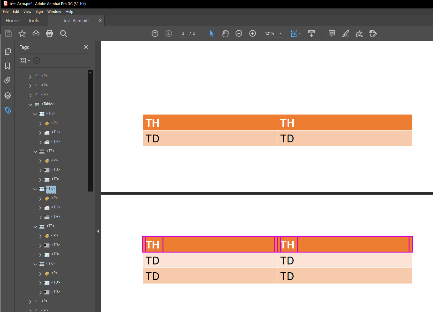 Solved Tagging repeating table header Adobe Community 12093763