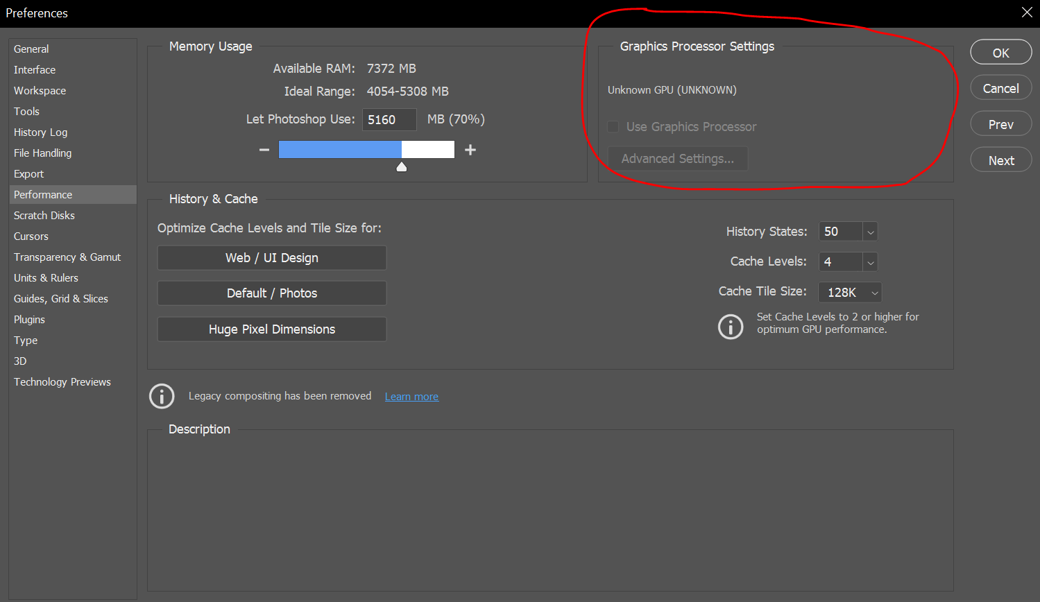 cannot recognize my graphic processor Adobe Support