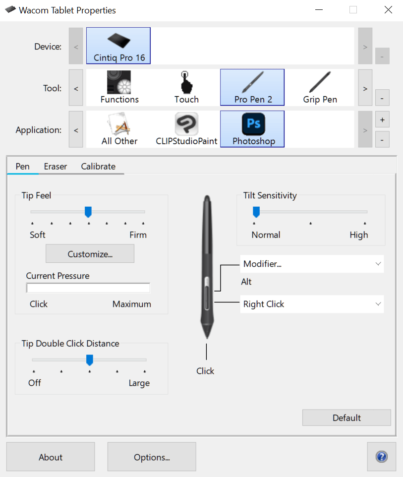ps specific settings on pen not working Adobe Community 12349533