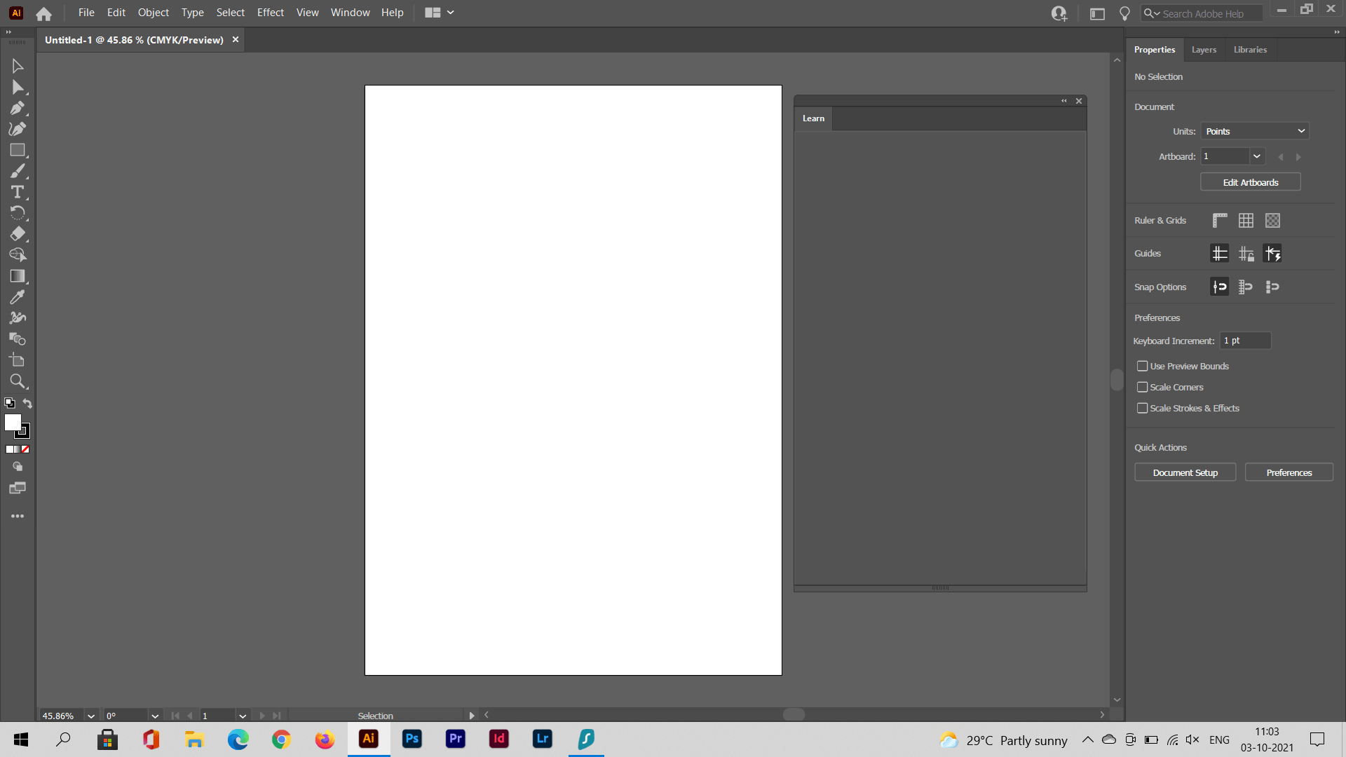 Learn feature is not working In Illustrator. Adobe Community 12424471