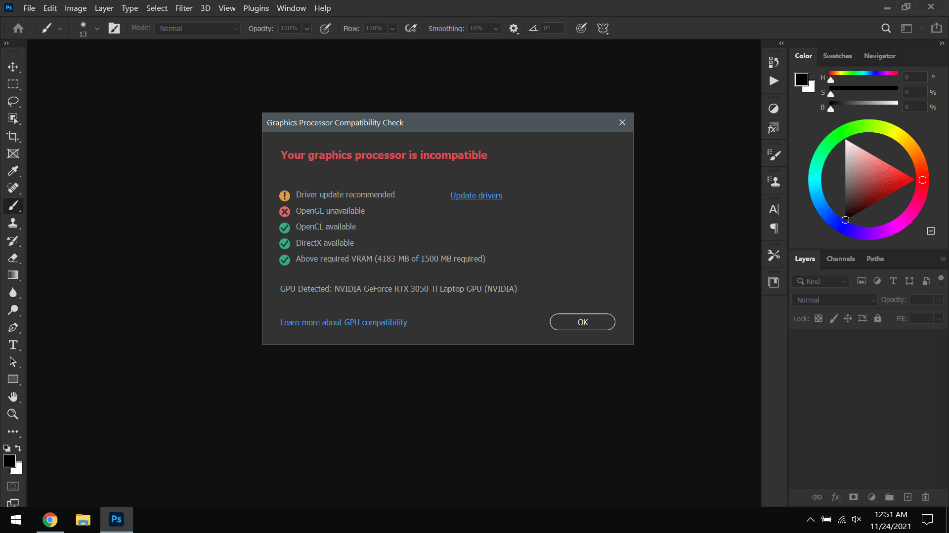 Graphics Processor is Adobe Photosho... Adobe Support