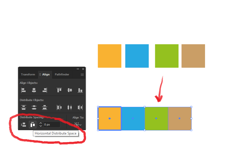 How to distribute space like in Illustrator? / How... Adobe Support