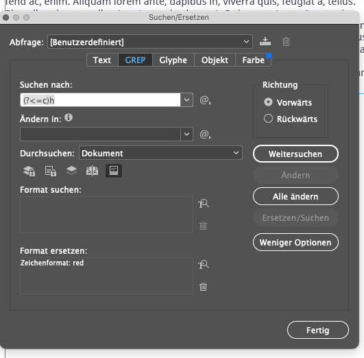 Solved GREP, find string, apply style only one character Adobe