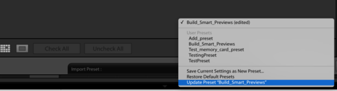 P: Set a default "Import Preset" - Adobe Community - 12664072