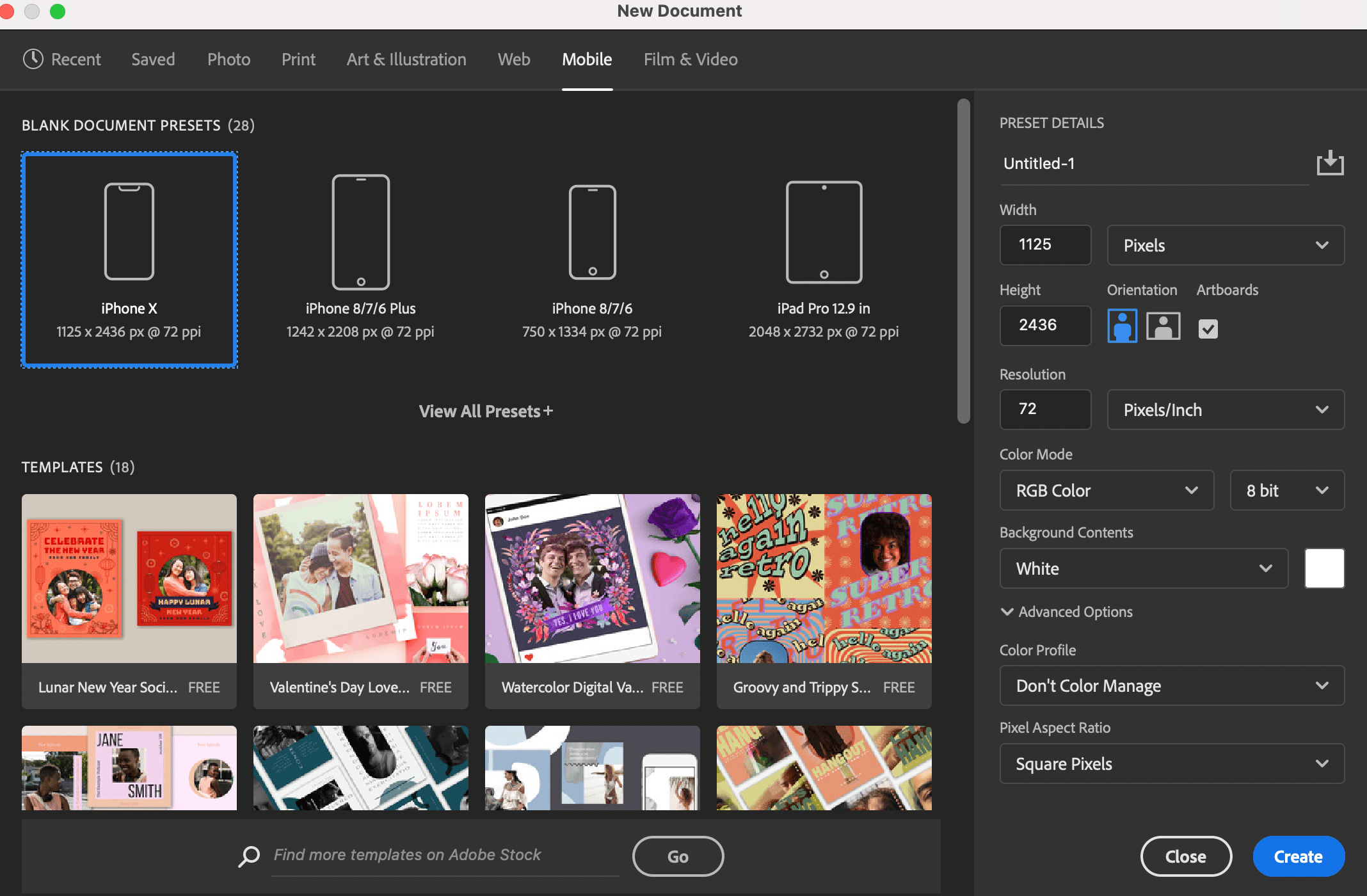 Solved Preset size for iPhone screen Adobe Community 12684072