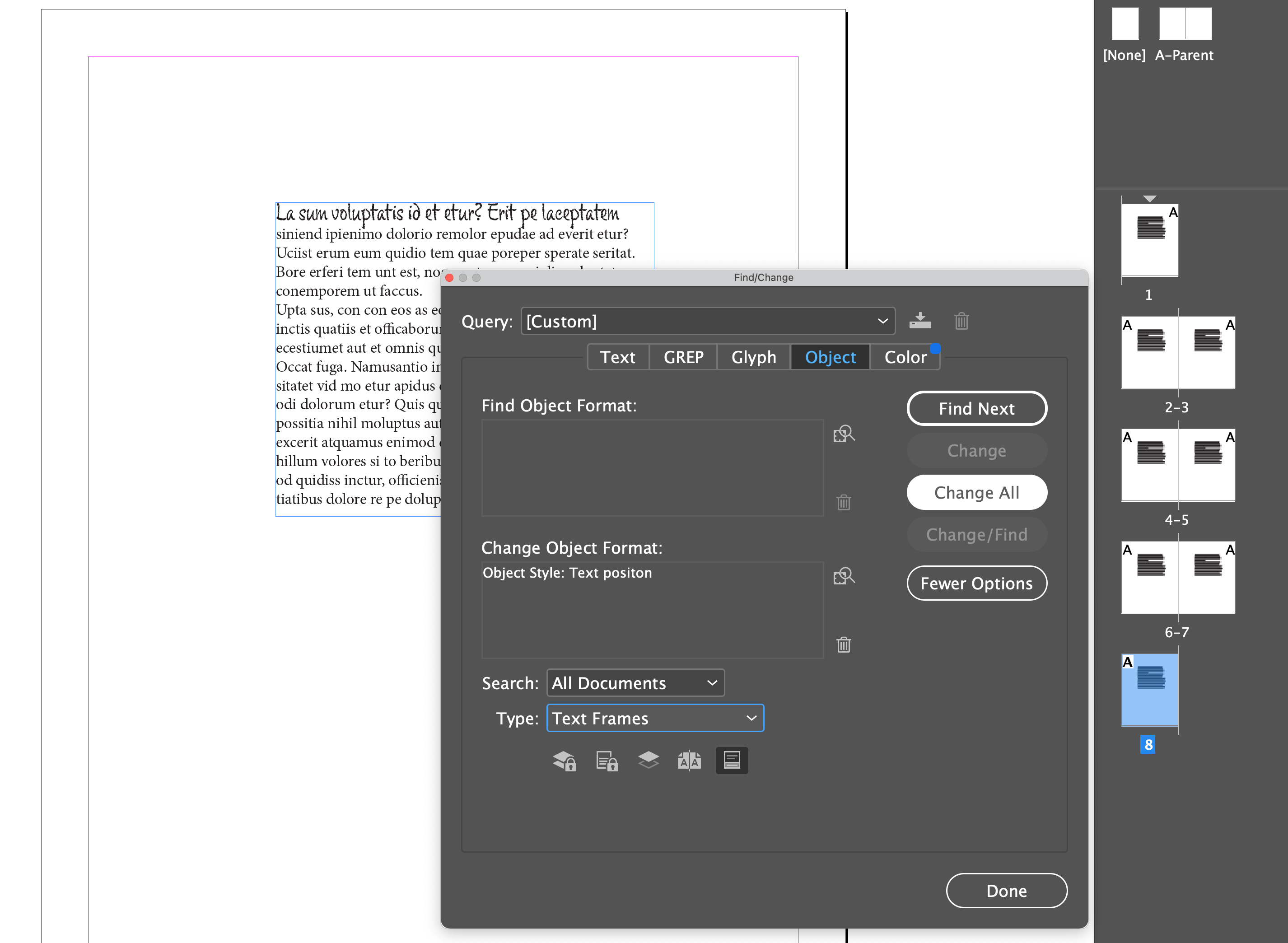 massive change of xlocation of text frame Adobe Community 12877685