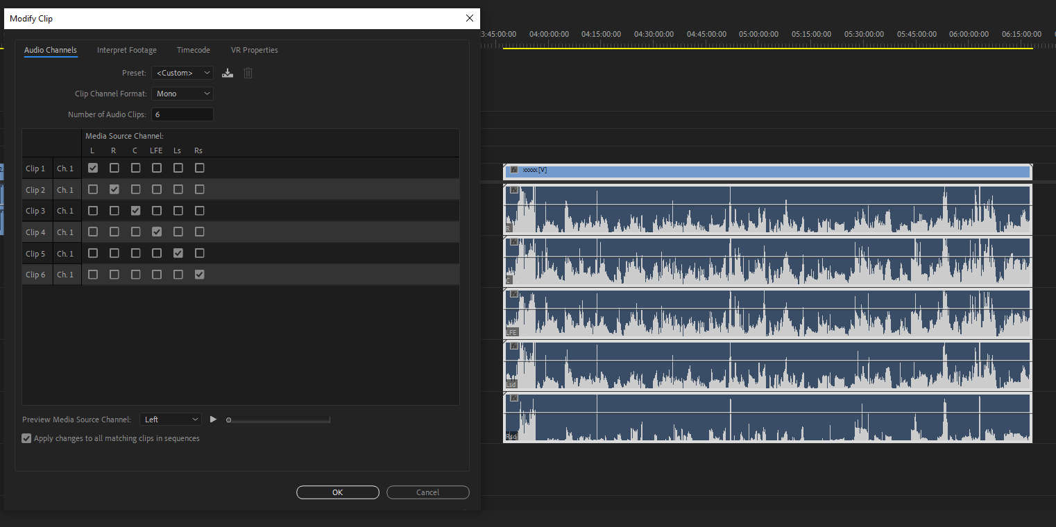 Why does Premiere refuse to add all 6 Audio Channe... Adobe Support