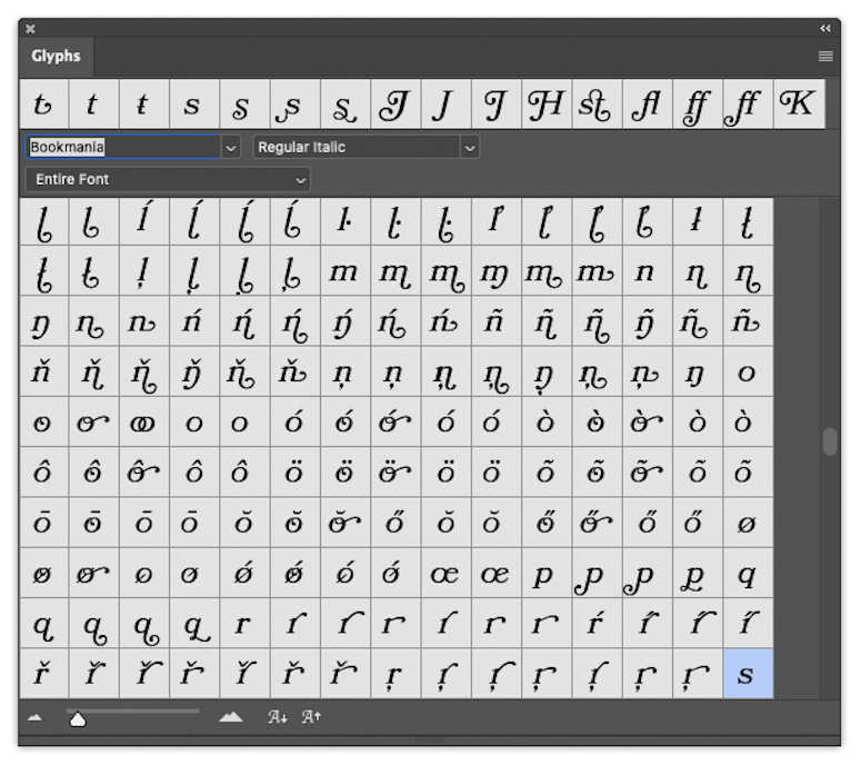 Using decorative text, ligatures, and glyphs in Ph... Adobe Community