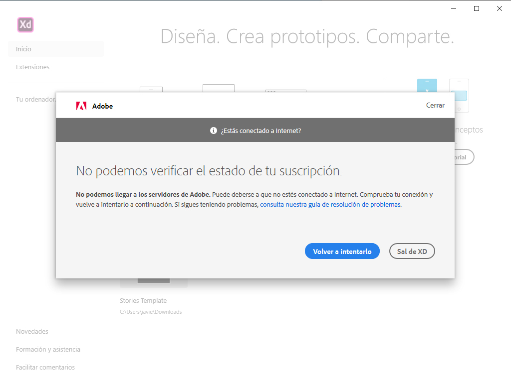 Error can't verify my subscription status (Window... Adobe Support