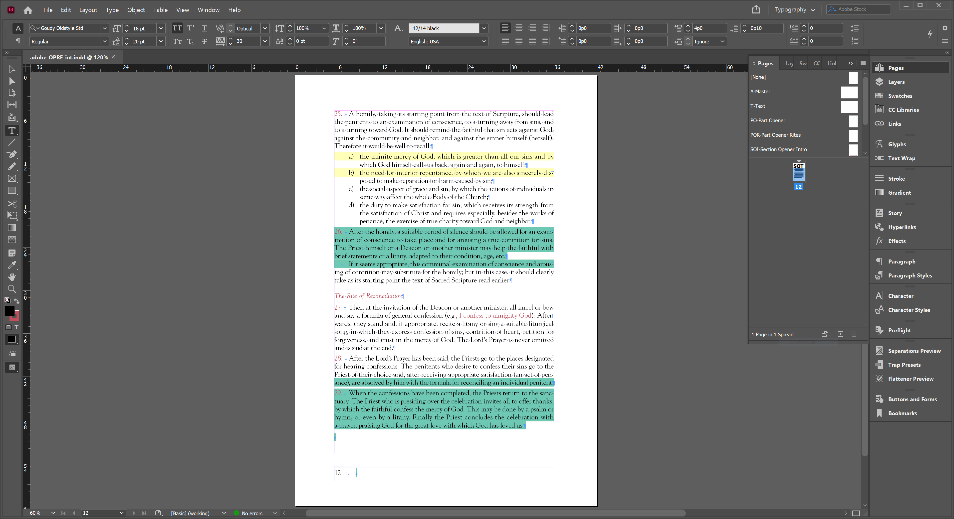 Solved InDesign unnessarily highlighting text Adobe Community 13086973