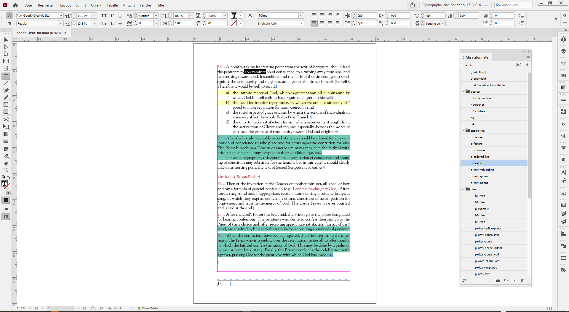 Solved InDesign unnessarily highlighting text Adobe Community 13086973