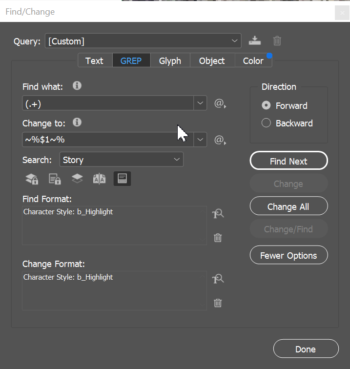 Solved Indesign Highlighting variable text lines without... Adobe