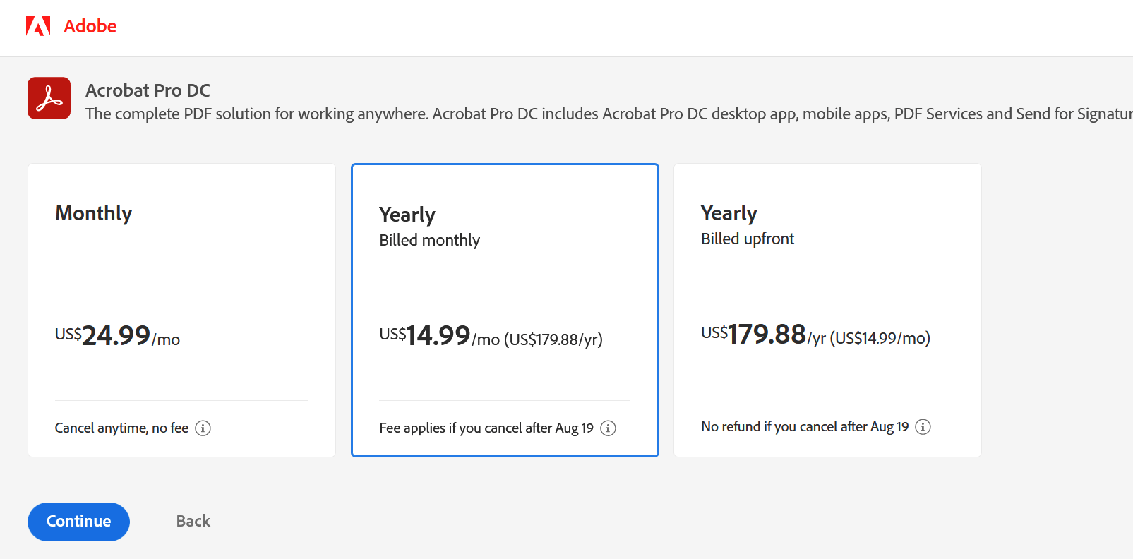 How to change Annual Subscription to monthly Adobe Community 13114122