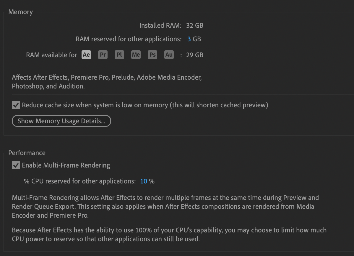Adobe After Effects Low Memory RAM Problem Adobe Community 13179071
