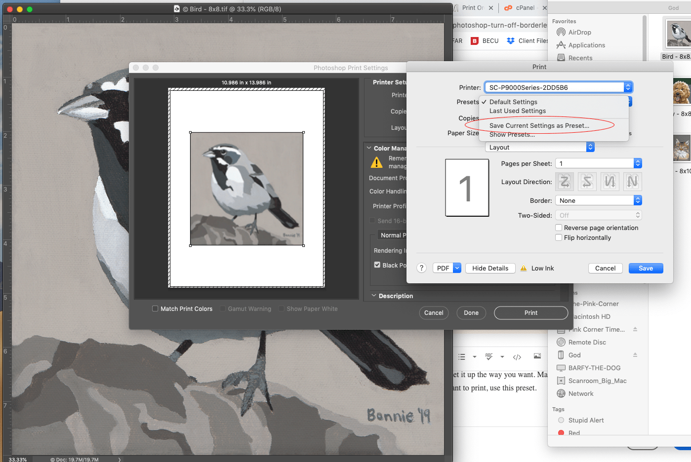Turn off borderless printing Adobe Support Community 10858970