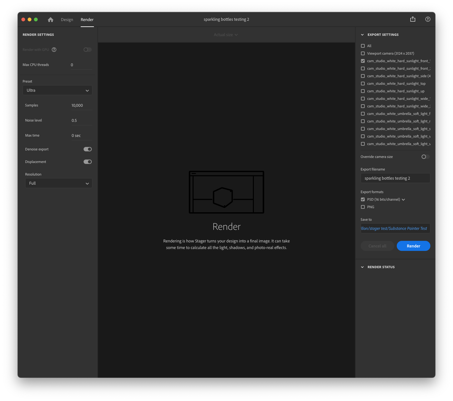 Resolution input box missing on Render page Adobe Community 13328798