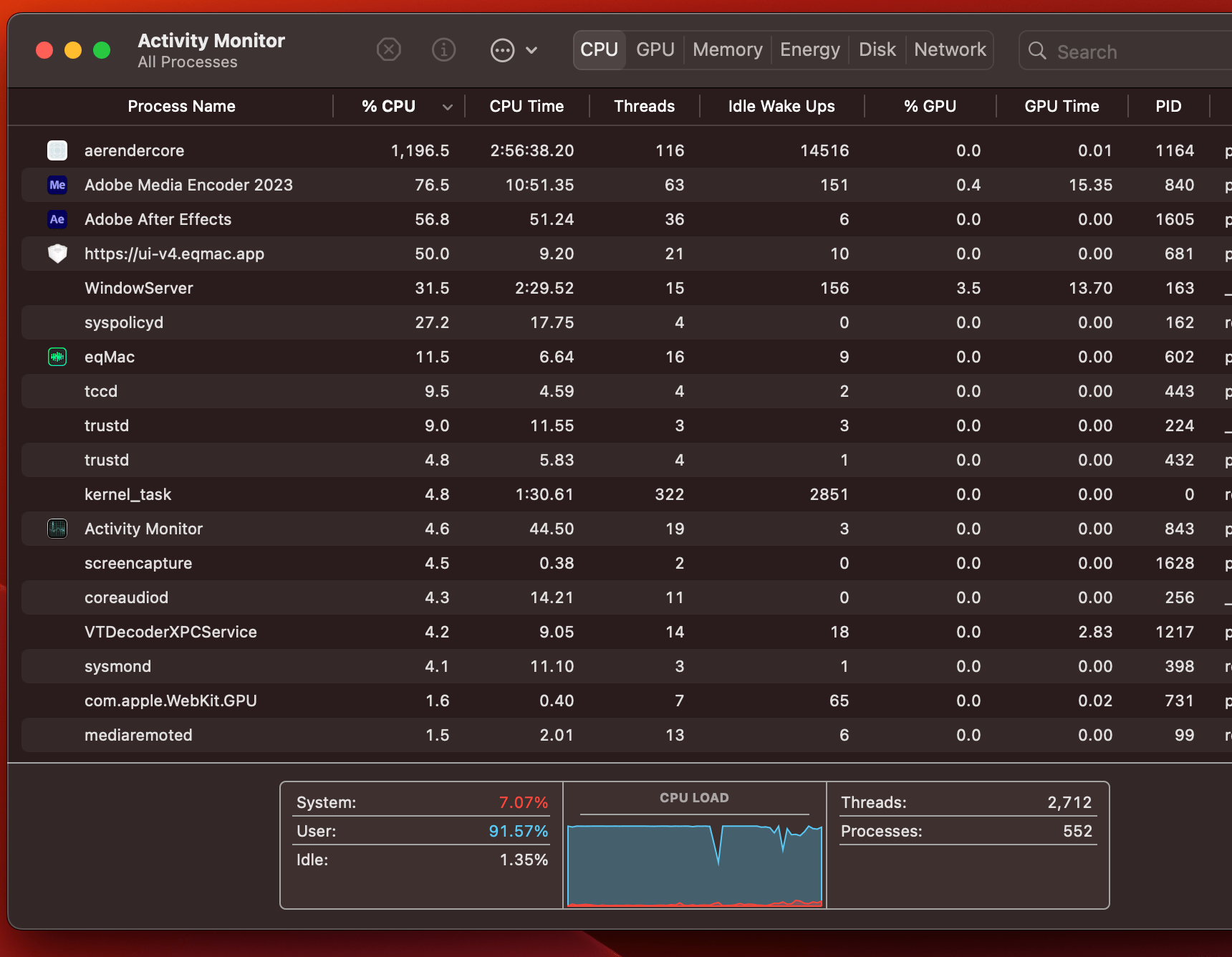 After effects and Media Encoder not using GPU or e... Adobe Support