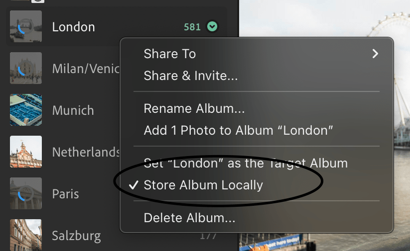 Solved "Store album locally" option Adobe Community 13385638