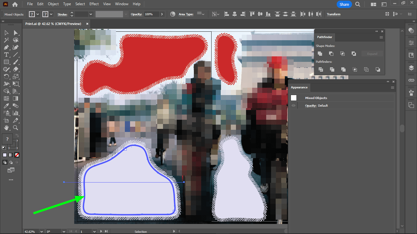 Solved What does the thick blue line mean when double cli... Adobe