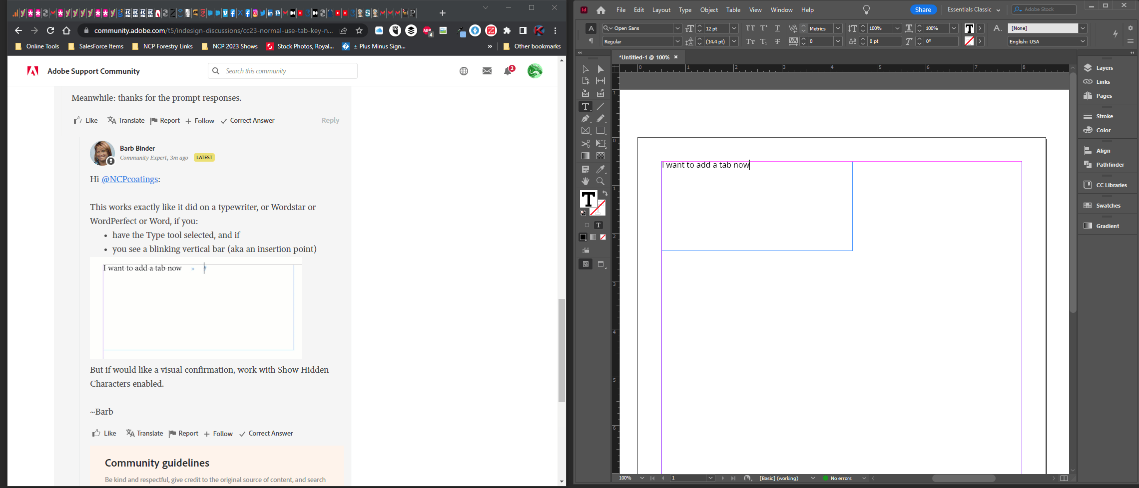 Solved CC23 Normal use Tab key not working Adobe Support Community