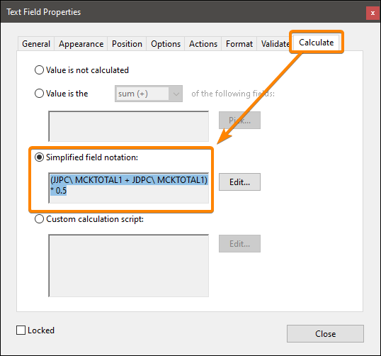 Solved Sum two fields then Divide by 2 Adobe Community 8404275