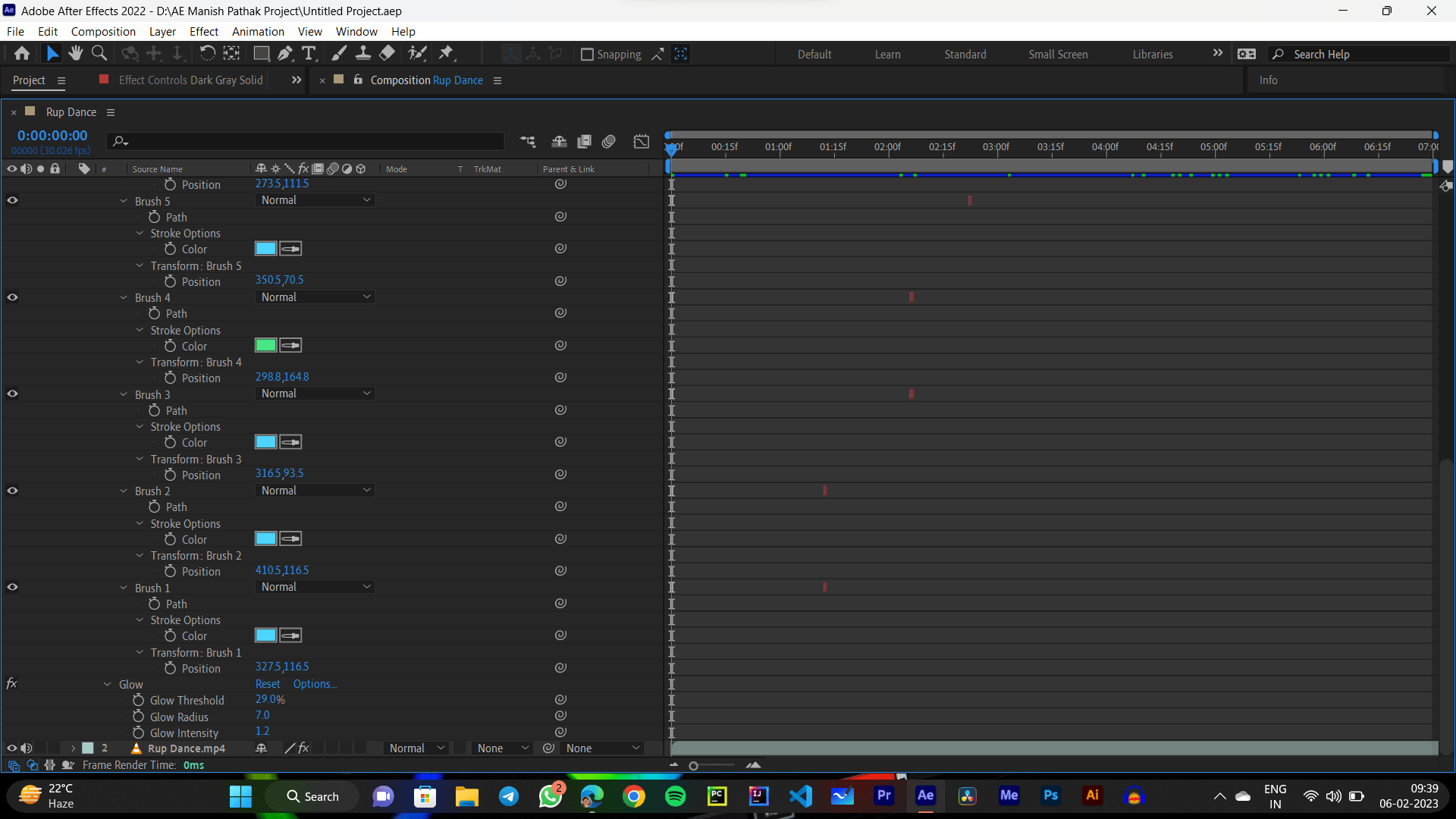 Solved Glow Effect(Using Brush Tool) Not Showing After Ex... Adobe