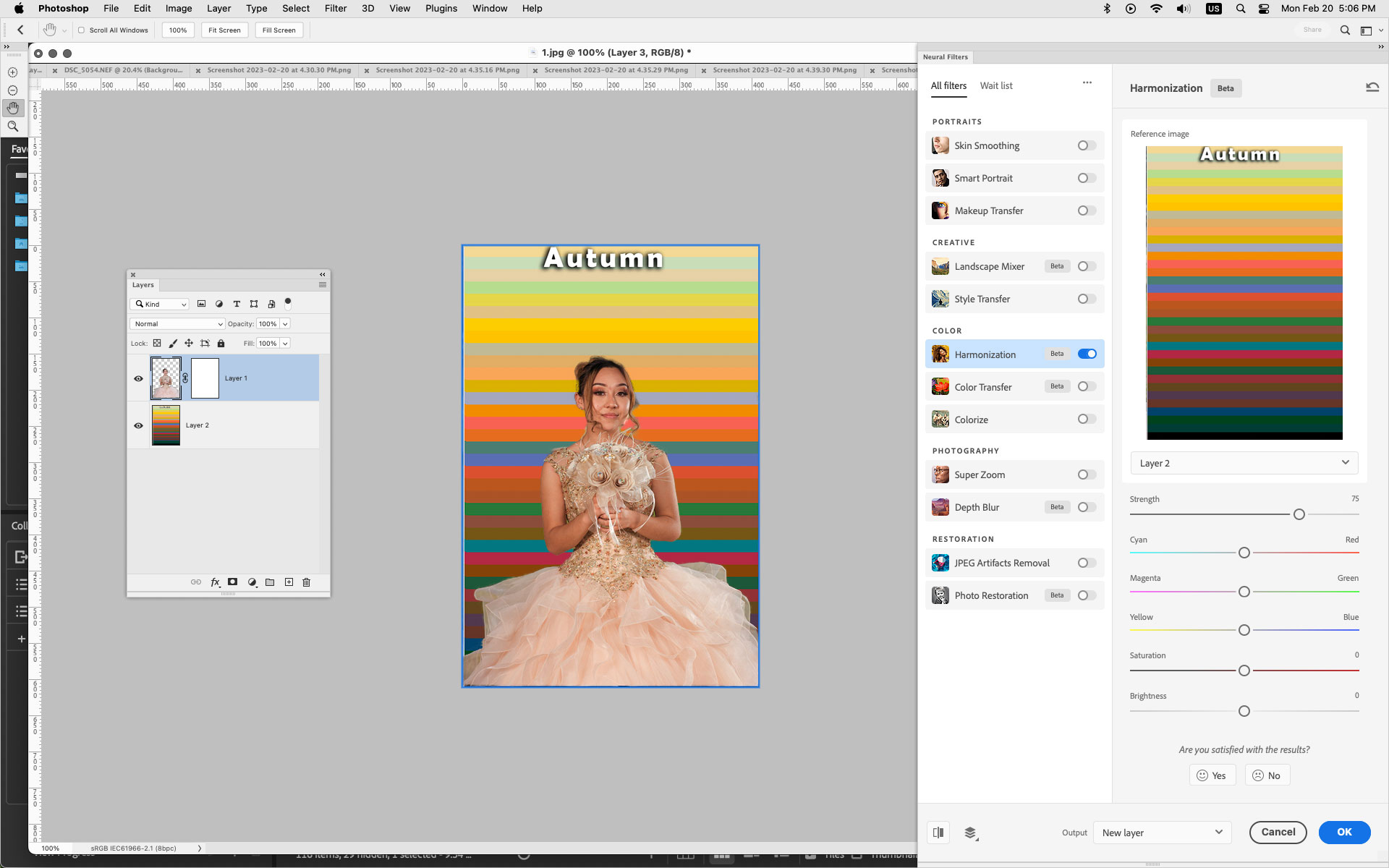 Harmonization Neural Filter Adobe Community 13584864