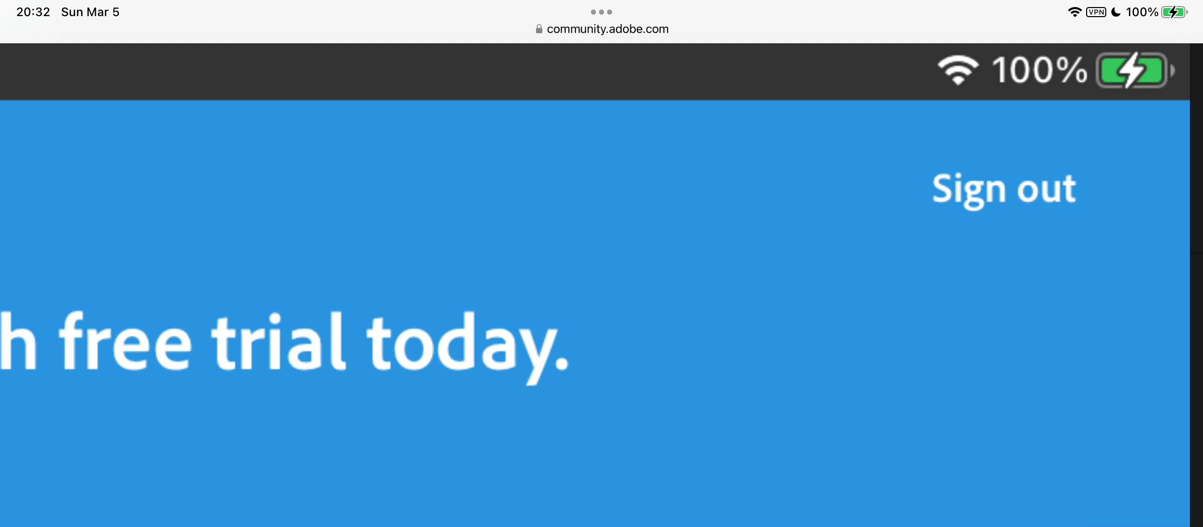not loading on iPad 16.3.1 Adobe Community 13627700