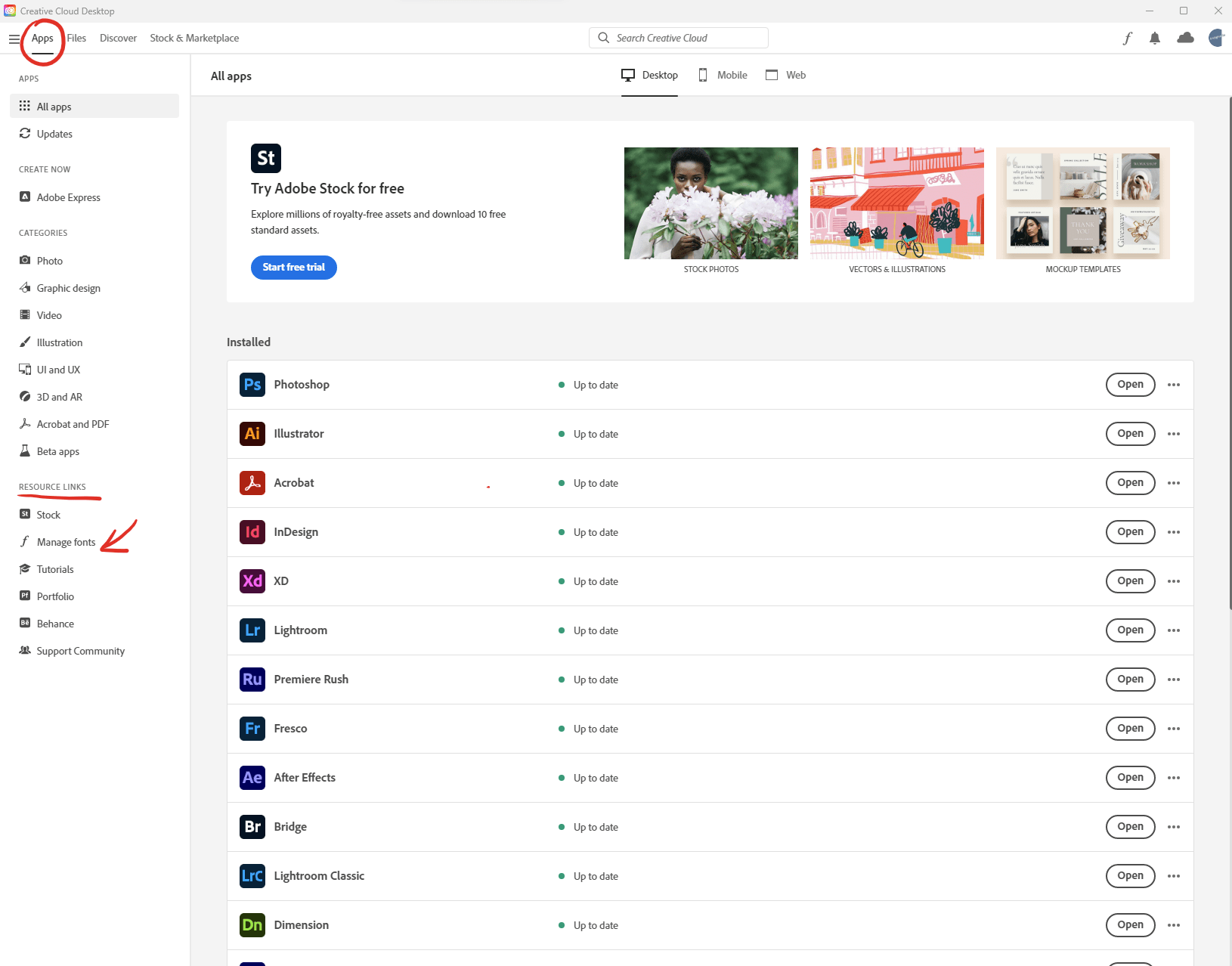 Activated fonts not showing up; where is Adobe Fon... - Adobe Support