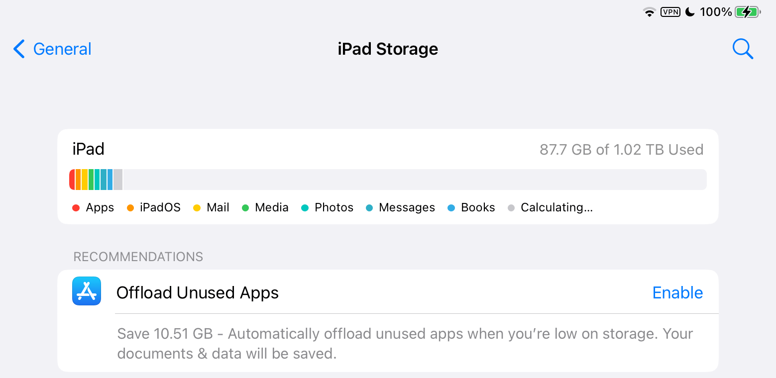 Adobe says not enough storage on iPad Adobe Support Community 13639628