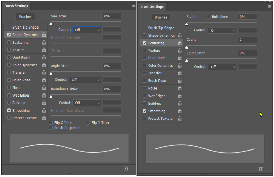Can't change brush settings. Adobe Community 13697809