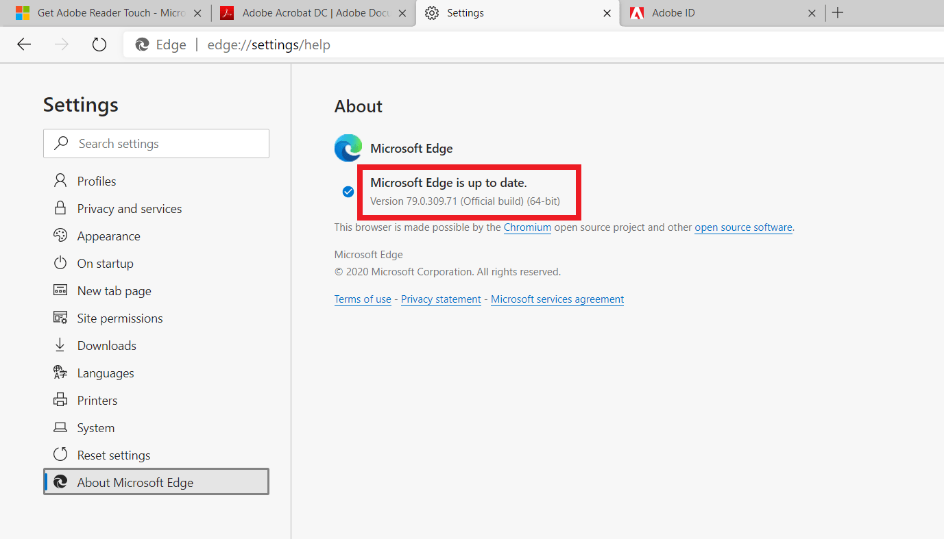 Solved Adobe Acrobat Reader DC 64bit edition Adobe Support