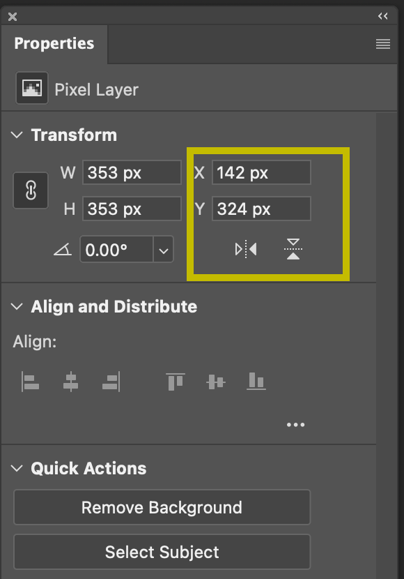 Using Transform Tool To Move Layer Along XAxis (I... Adobe Community