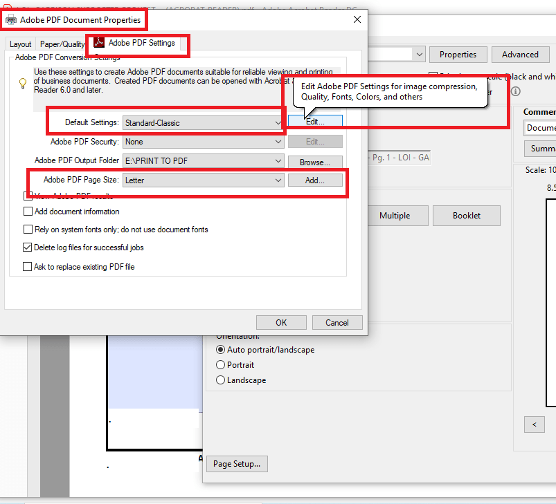 Legal and letter size documents; print image Adobe Community 10626673