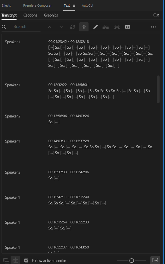 Premiere Pro TextBased Editing Bug? Adobe Community 13864630