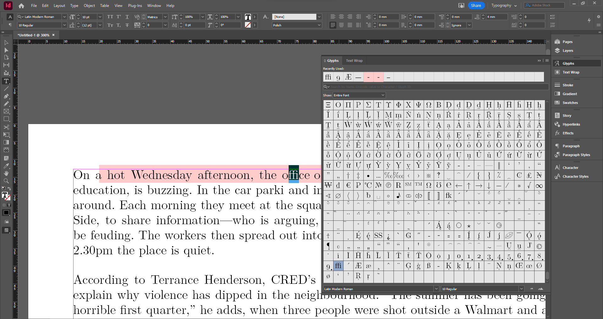 InDesign doesn’t recognize a glyph correctly Adobe Support Community