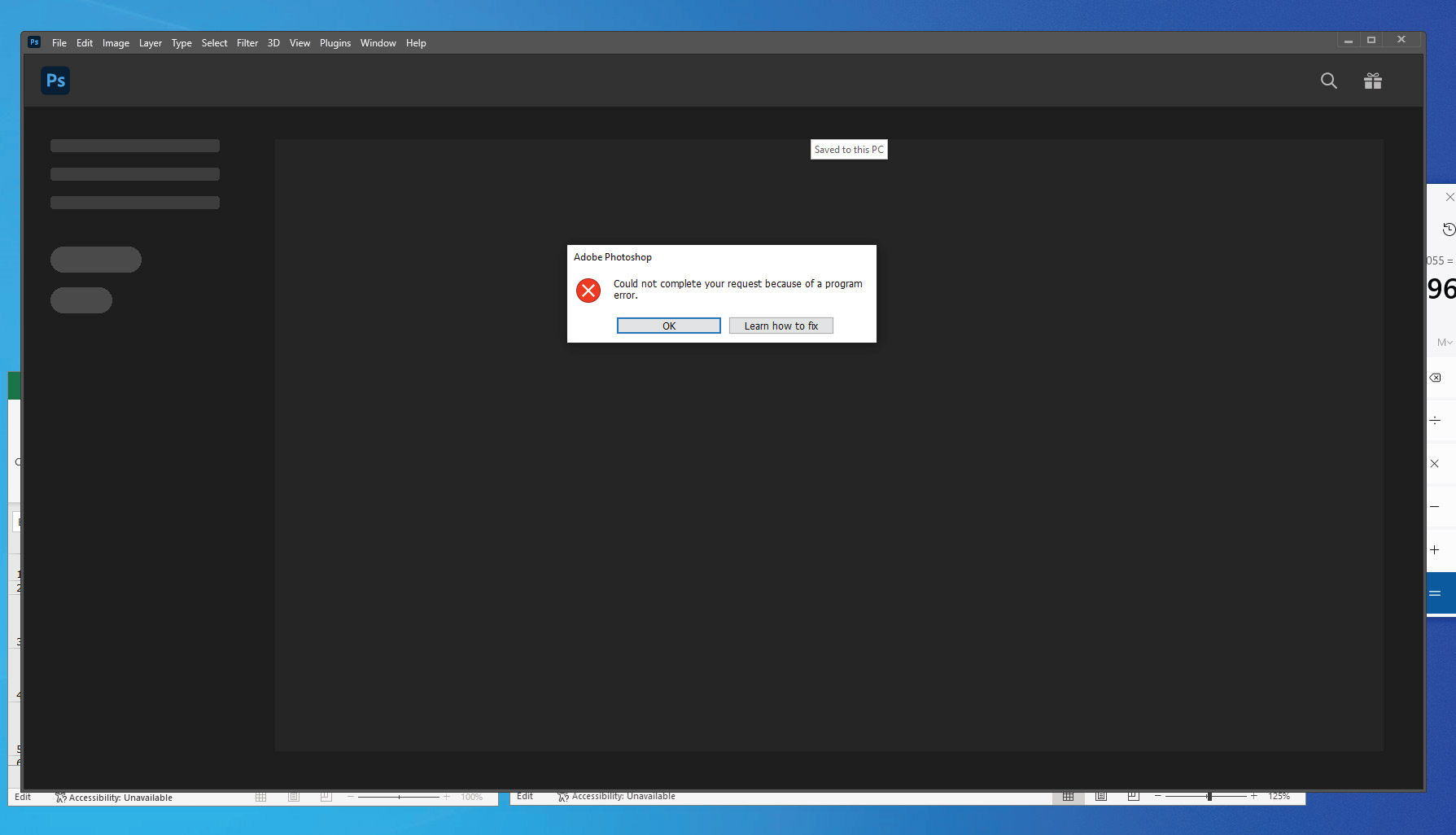 I can't close Adobe Community 14135549