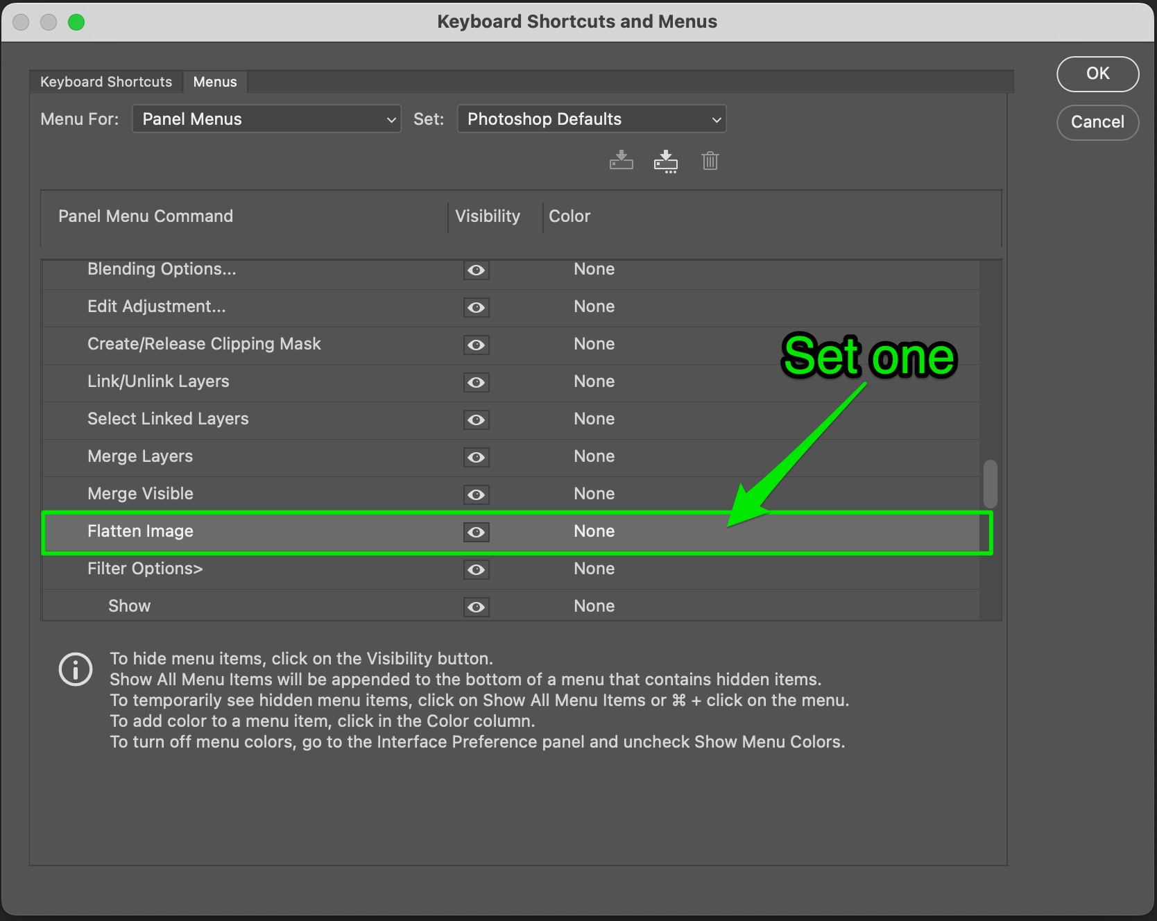 Solved quick key shortcut to flatten an image Adobe