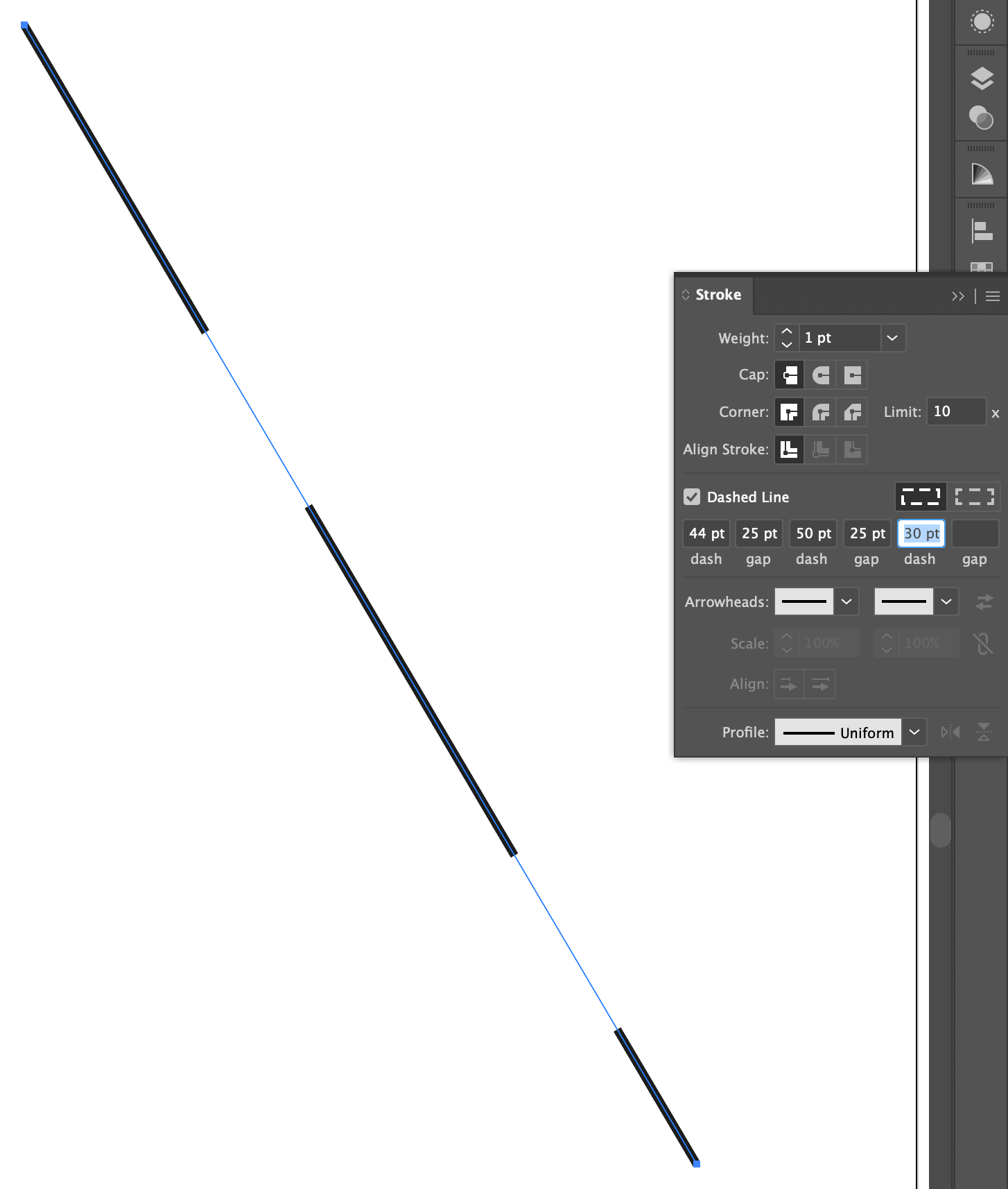 Solved How can I evenly distribute three inclined lines i... Adobe
