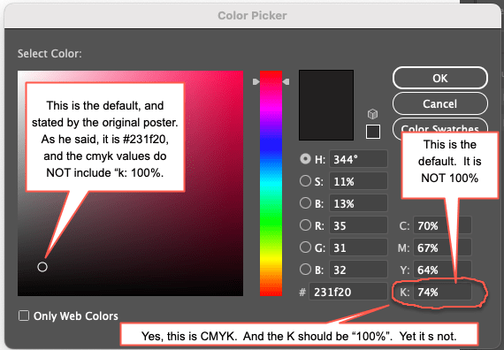 Solved: Can&rsquo;t change Illustrator default black color from 