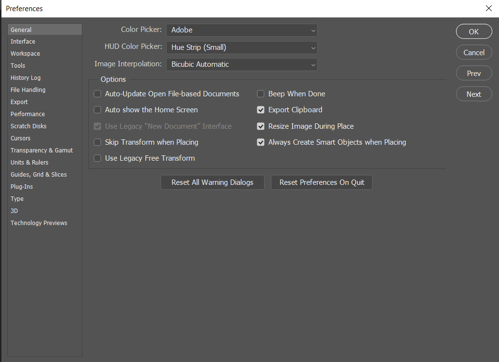 Solved Use legacy “New Document” interface is grayed out Adobe Community 10964360