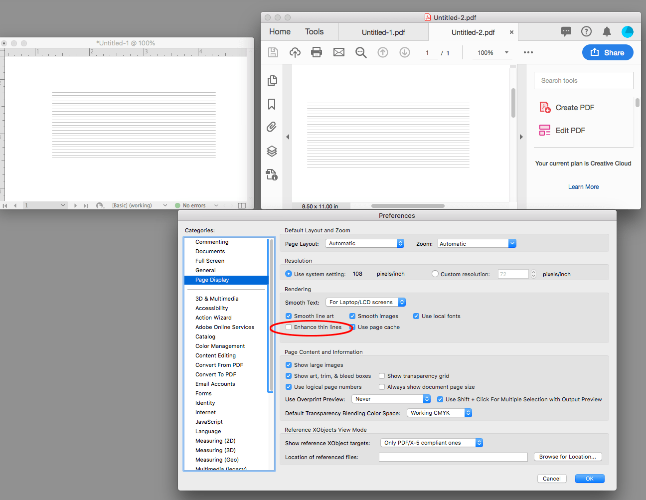Exporting to PDF makes line weights appear thicker... Adobe Community