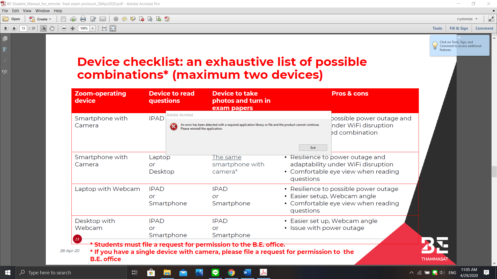 Adobe Acrobat Pro crashes after 50 seconds Adobe Community 11089372