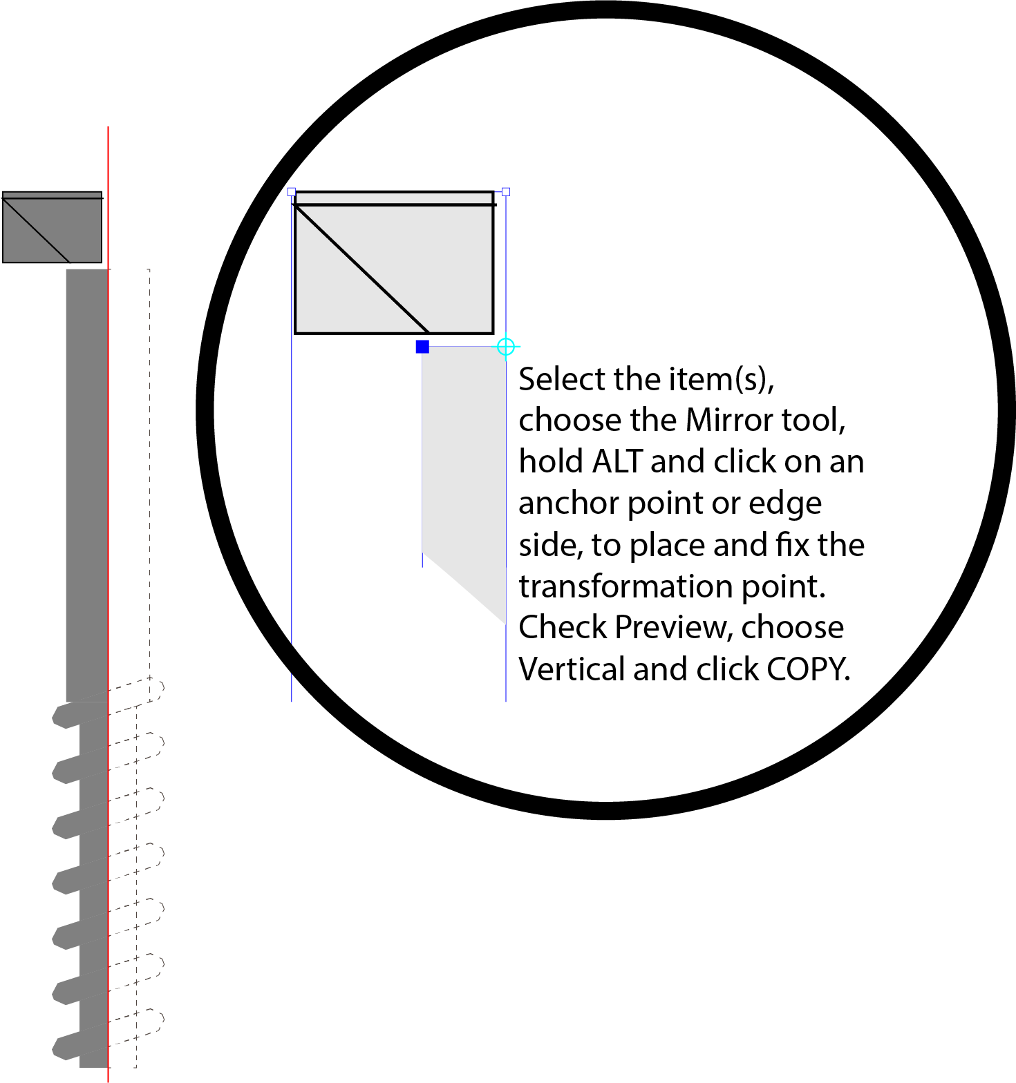 Solved How to align objects when using mirror tool? Adobe Community