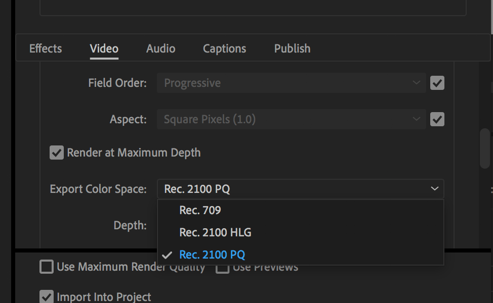 DISCUSS Rec. 2100 HLG HDR workflow Adobe Community 11122932