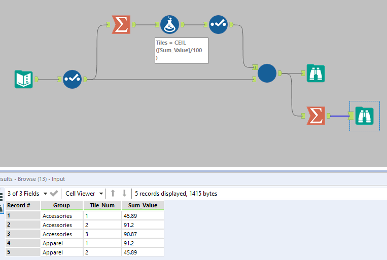 How can I group into sets of 4 (create bins) and e... Alteryx Community