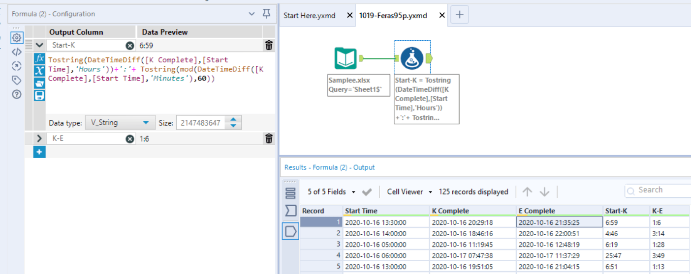 Solved Time difference Alteryx Community