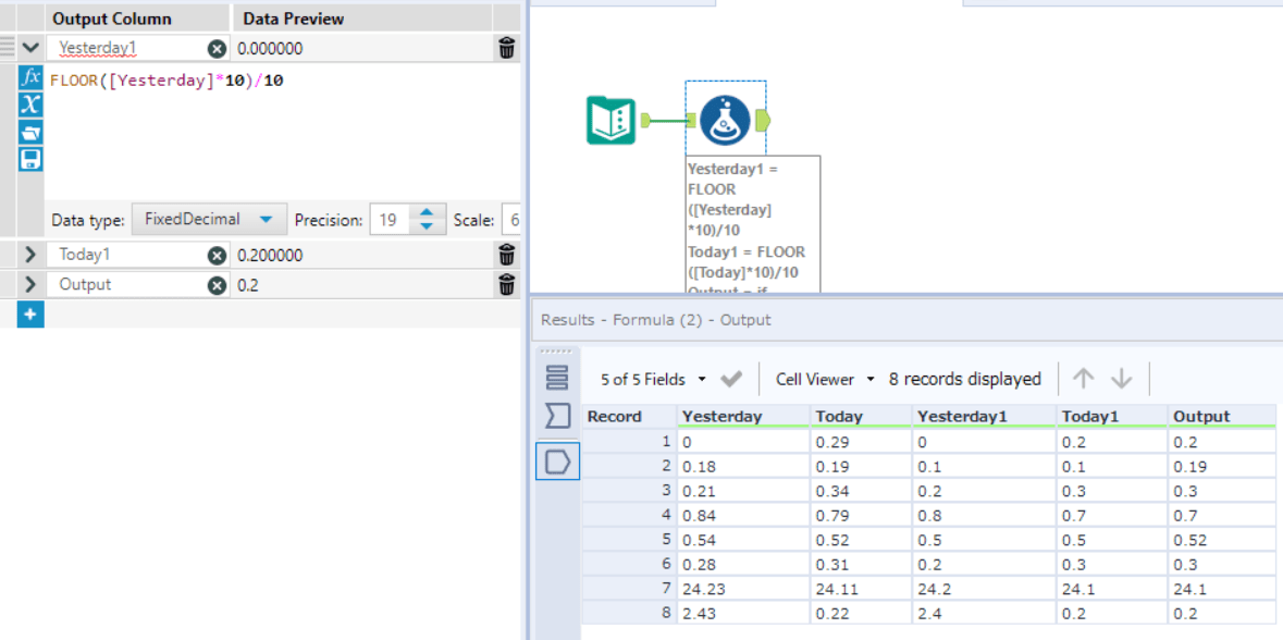 Solved Decimal range for output Alteryx Community